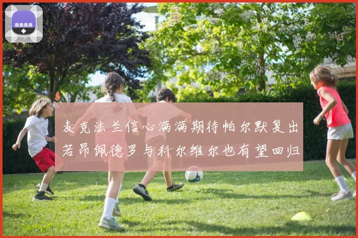麦克法兰信心满满期待帕尔默复出若昂佩德罗与科尔维尔也有望回归